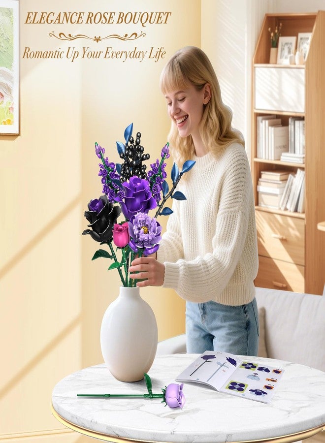 VINTOP Flowers Bouquet Building Set, Rose Flower Botanical Collection Building Kit Toys Home Decoration Gifts for Valentine Day, Christmas, Birthday, Mother's Day, Toys for Girl Women Kids Aldult 6+ - Image 4